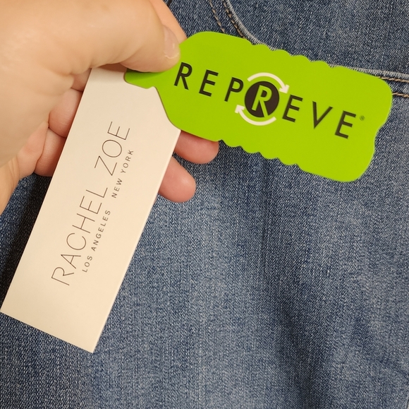 NWT Rachel Zoe Stretch Denim Maxi Skirt Front Slit Medium Wash size 14. - Picture 3 of 15